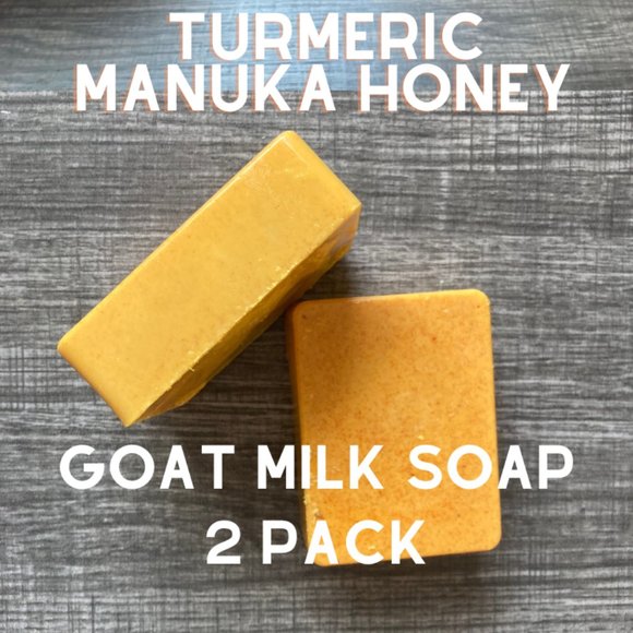 Turmeric Manuka Honey Goat Milk Soap Two Bars - Picture 1 of 4